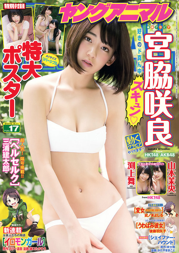 [Young Animal] 2015 No.17 宮脇咲良 山本茉央 渕上舞 [20P]